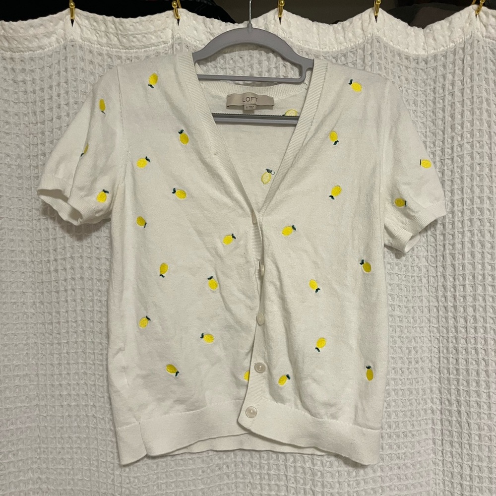 Loft white and lemon button up!